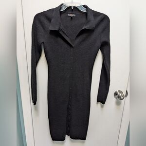 Quince Classic Black Long Sleeve Dress